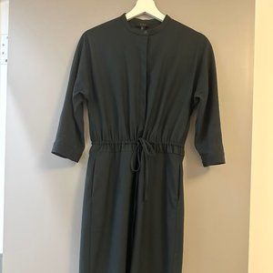 COS Collarless Wool shirt Dress Knee Length